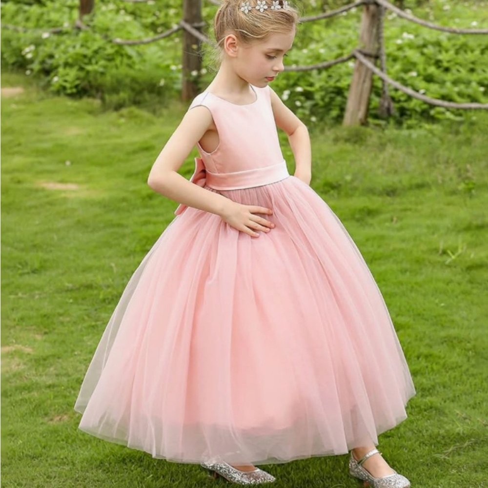 Blush pink girls dress